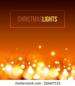 Abstract Christmas Lights. Decorative Christmas Background. Vector Illustration.