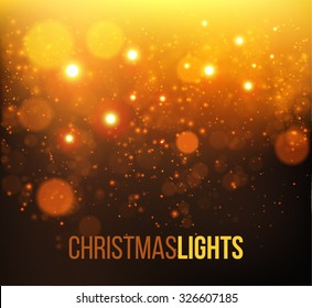 Abstract Christmas Lights. Decorative Christmas Background. Vector Illustration.