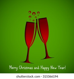 Abstract Christmas and New Year Background. Vector Illustration EPS10