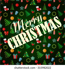 Abstract Christmas and New Year Background. Vector Illustration EPS10