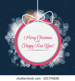 Abstract Christmas and New Year Background. Vector Illustration EPS10