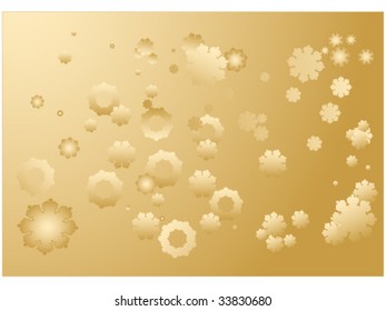abstract Christmas and New Year background with falling snowflakes