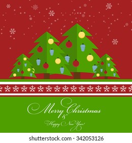 Abstract Christmas and New Year Background. Vector Illustration EPS10