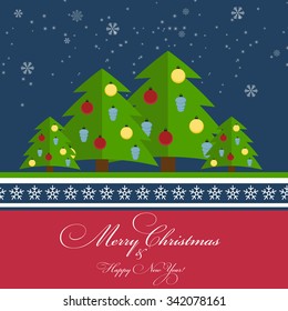 Abstract Christmas and New Year Background. Vector Illustration EPS10