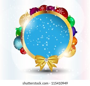 Abstract  Christmas and New Year frame background. vector illustration