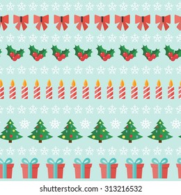 Abstract Christmas and New Year Seamles Pattern Background. Vector Illustration EPS10