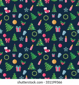 Abstract Christmas and New Year Seamles Pattern Background. Vector Illustration EPS10