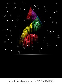 abstract christmas and new year tree background
