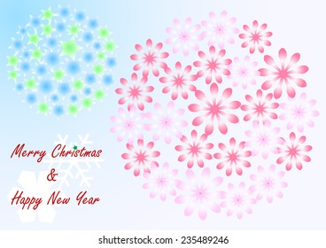 Abstract Christmas and new year vector background