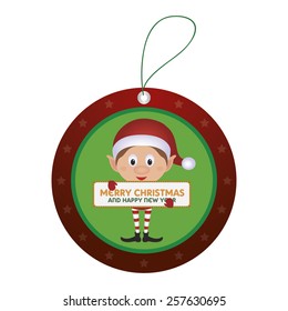 abstract christmas object on a white background