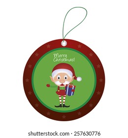 abstract christmas object on a white background