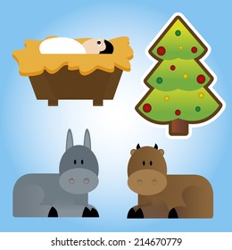 abstract christmas objects on a special background