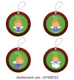 abstract christmas objects on a white background