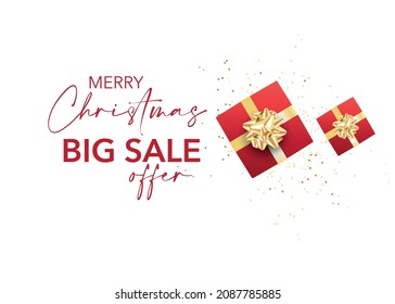 abstract Christmas offer banner with vector art