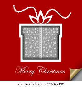 Abstract Christmas Paper Cut Gift ( EPS10 Vector )