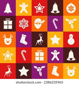 Abstract Christmas pattern. Design of a wrapping paper, wallpaper, textile. Vector illustration