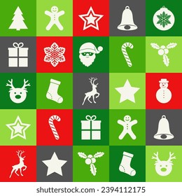 Abstract Christmas pattern. Design of a wrapping paper, wallpaper, textile. Vector illustration