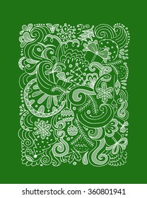 Abstract christmas pattern, sketch for your design