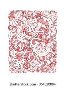 Abstract christmas pattern, sketch for your design