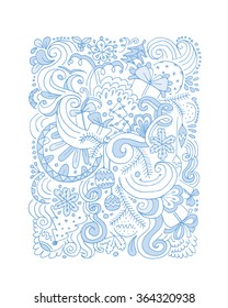 Abstract christmas pattern, sketch for your design