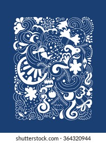Abstract christmas pattern, sketch for your design