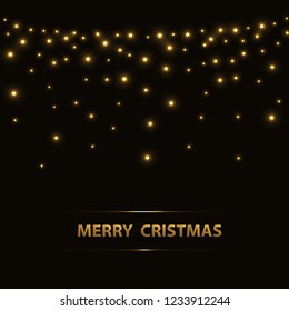 Abstract Christmas poster with glittering spots.