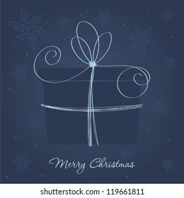 Abstract Christmas present box