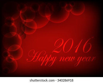 Abstract christmas red background with red balls and wish happy new year