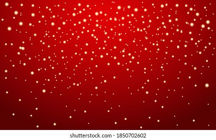 Abstract Christmas red luminous background. Blurred light . Vector holiday design