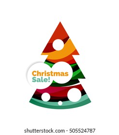 Abstract Christmas sale banner design with blank space. Vector illustration