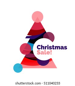Abstract Christmas sale banner design with blank space. Vector illustration