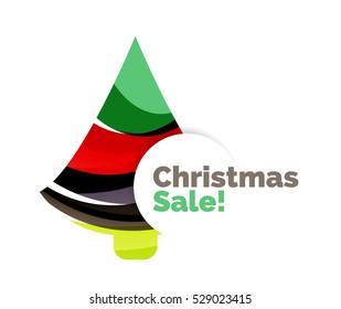 Abstract Christmas sale banner design with blank space. Vector illustration