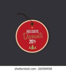 abstract Christmas sale object on a gray background 