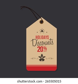 abstract Christmas sale object on a gray background 