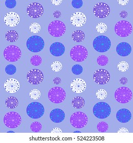 Abstract Christmas seamless pattern in a cold tones