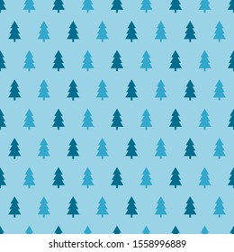 Abstract Christmas seamless pattern with decorative Christmas tree. Print for greeting cards, fabric or wrapping paper designs.  Eps 10 vector illustration.
