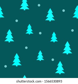 Abstract Christmas seamless pattern with decorative Christmas tree. Print for greeting cards, fabric or wrapping paper designs.  Eps 10 vector illustration.
