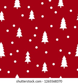 Abstract Christmas seamless pattern of different christmas tree. Print for greeting cards, fabric or wrapping paper designs.  Eps 10 vector illustration.