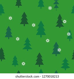 Abstract Christmas seamless pattern of different christmas tree. Print for greeting cards, fabric or wrapping paper designs.  Eps 10 vector illustration.

