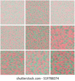 Abstract christmas seamless textures set on white