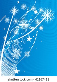 Abstract christmas snow on wave line background, vector illustration for xmas