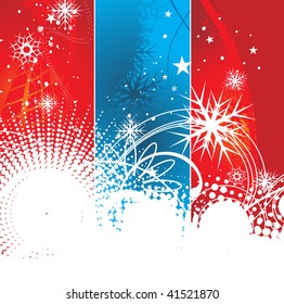 Abstract christmas snow on wave line background, vector illustration for xmas