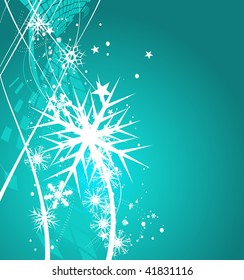 Abstract christmas snow on wave line background, vector illustration for xmas