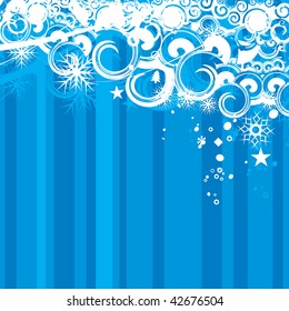 Abstract christmas snow on wave line background, vector illustration for xmas