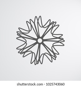 Abstract christmas snowflake icon. Vector element for your design.