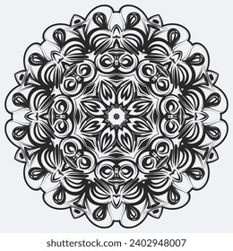 Abstract christmas snowflake. The winter design element is isolated on a white background. Vector New Year's illustration