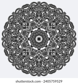 Resumen de navidad con copo de nieve. El diseño de invierno está aislado en un fondo blanco. Ilustración de Año Nuevo vectorial