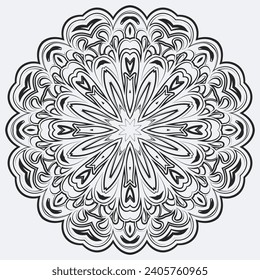 Abstrakte Weihnachtsschneeflocken. Das Winterdesign-Element ist einzeln auf weißem Hintergrund. Vektorneujahrsgrafik