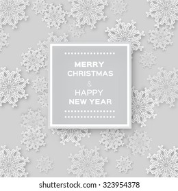 Abstract Christmas Snowflakes background with space for text. Vector illustration eps10.