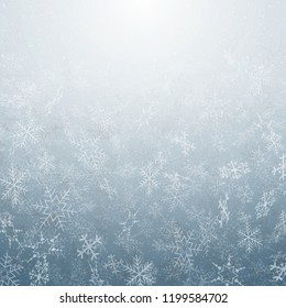 Abstract of Christmas snowflakes movement pattern on gradient gray background. vector eps10